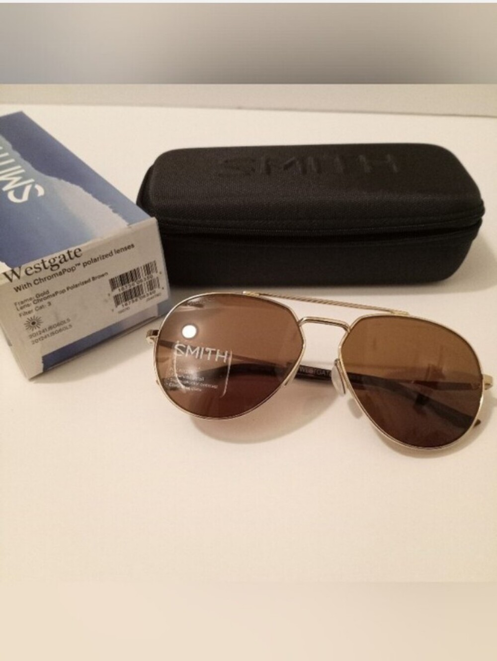 SMITH Optics Westgate Aviator Sunglasses in Brown and Gold